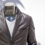 Vente en gros de blazers en cuir pour hommes personnalisés | Vestes d'hiver en cuir pour hommes | nouveau coupe-vent blazers manteau