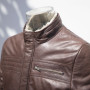 2022 Veste en peau de mouton d'hiver marron pour homme personnalisée | Fabricant de vestes d'hiver de mode à chaud
