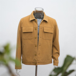 2022 Fall Custom Mens Leather Suede Jacket |Hot-sales Fashion Leather Suede Jacket Manufacturer