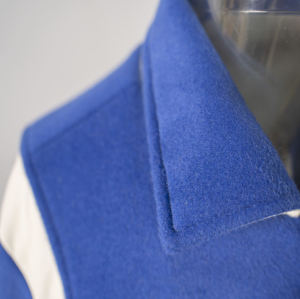 2022 Custom Navy Blue Wool Bomber Jackets |Hot-sales Fashion Wool Jacket Manufacturer