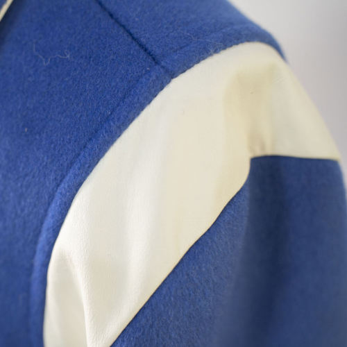 2022 Custom Navy Blue Wool Bomber Jackets | Fabricant de vestes en laine à la mode
