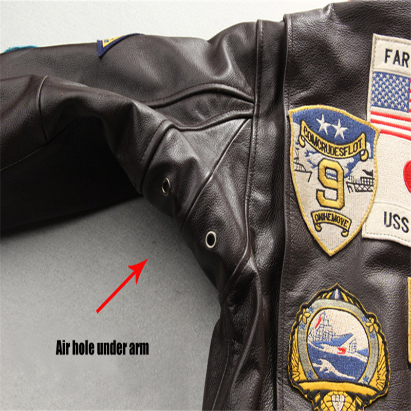 leather aviator bomber jacket