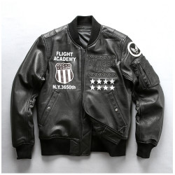 2022Custom Leather Bomber Aviator Jacket|Hot-sales Fashion Aviator Jacket Manufacturer