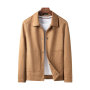 2022 Herbst Custom Herren Faux Suede Plus Size Jacken |Hot-Sales Fashion Faux Suede Jacket Hersteller