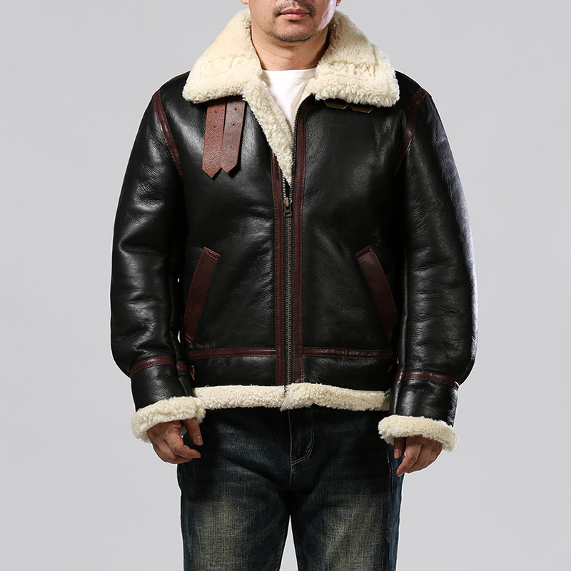 leather aviator jacket men