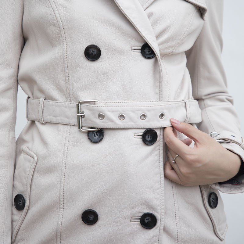 trench cuir femme