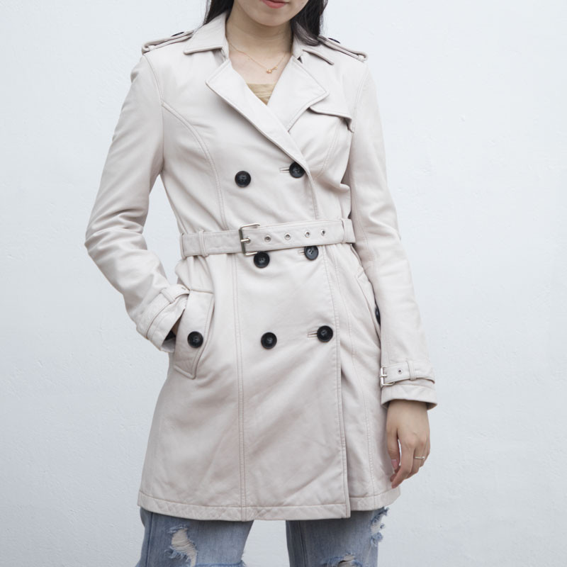 leather trench coat womens