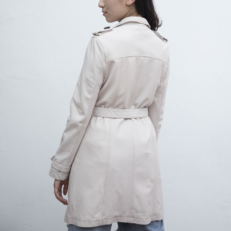 trench cuir femme
