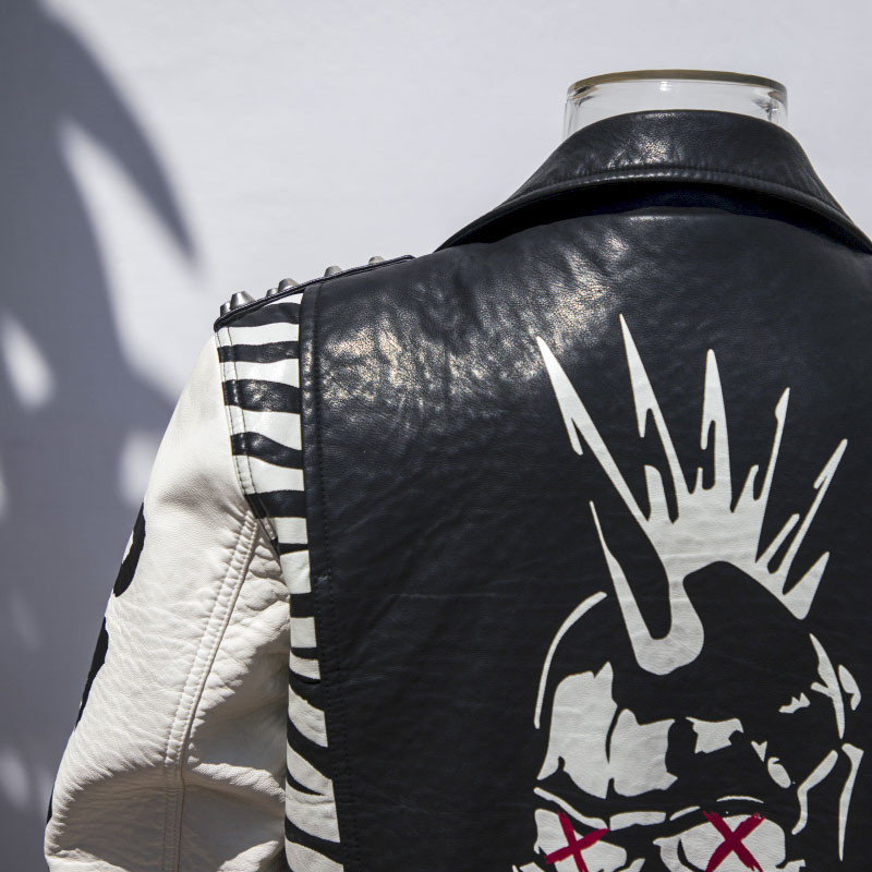 Daunenjacke aus Kunstleder