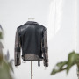 2022 Garment Factory Giacca da moto in ecopelle | Applicazione di rivetti in metallo | Produttore di giacche di design alla moda