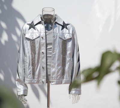 2022 Top Quality Silver Faux Leather Jacket Biker | Metal Rivet Application | Latest Design Jackets Manufacturer