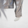 2022 Top Quality Silver Faux Leather Jacket Biker | Metal Rivet Application | Latest Design Jackets Manufacturer