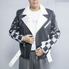 Customized Faux Leather Biker Jacket| Print Application |Fashion Design Biker jacket