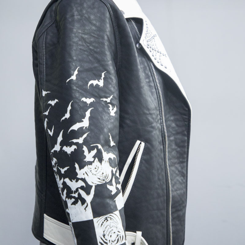 biker faux leather jacket