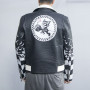 Customized Faux Leather Biker Jacket| Print Application |Fashion Design Biker jacket