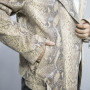 Veste de moto en cuir personnalisée | Application d'impression de serpent | Fabricant de vestes de design de mode