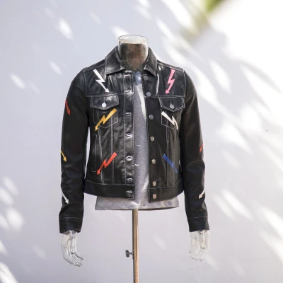 Chaqueta Biker Negra Personalizada Mujer | Aplicación de bordado | Fabricante de chaquetas de motorista de último diseño