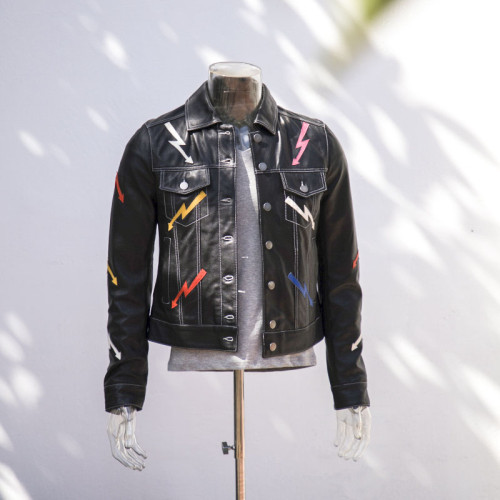 Customized Black Biker Jacket Womens | Embroidery Application | Latest Design Biker Jackets Manufacturer