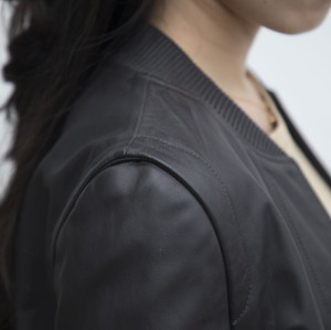 Veste de motard en cuir noir pour femme | Vente chaude, veste de motard en cuir design de mode