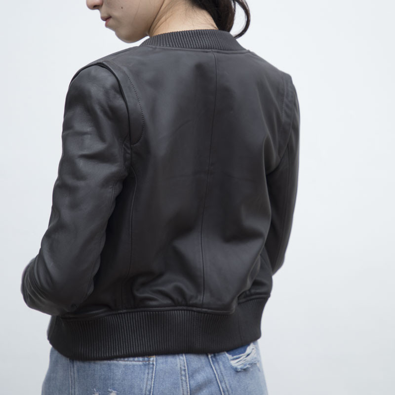 womens leather blazer jacket