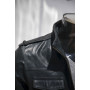 Giacca da motociclista in pelle nera personalizzata OEM da uomo | Produttore di giacche da motociclista di design alla moda
