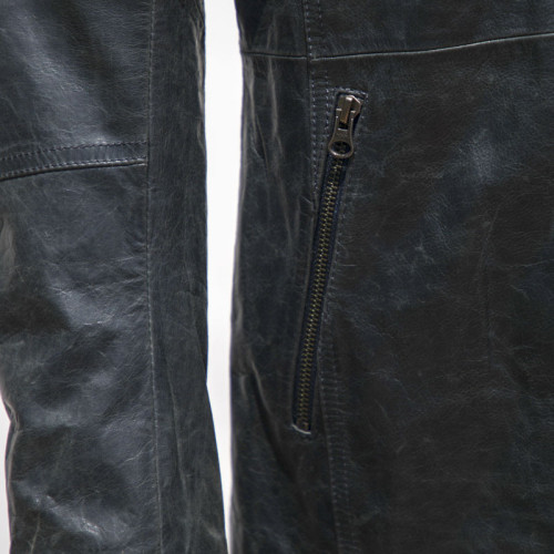 Veste de motard en cuir noir personnalisé OEM pour hommes | Fabricant de vestes de motard de conception de mode