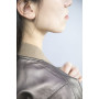 Custom Leather Bomber Jacket Women | Genuine Metalic Sheep Leather Reversible Jacket Manufacturer