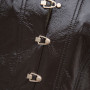 Blazer in ecopelle personalizzato da donna maniche lunghe marrone | Moda Donna| Colletto couverture
