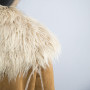 Piel de ante de alta calidad con abrigo de piel | Chaqueta de piel de piel de oveja de doble cara de moda para mujer