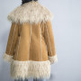 High Quality Suede Leather with Fur Coat | Double Face Sheepskin Leather Fur Jacket Fashionable For Woman