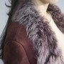 Hochwertiges Damen Wildleder mit Pelzmantel | Hersteller von Modedesign-Damenlederjacken