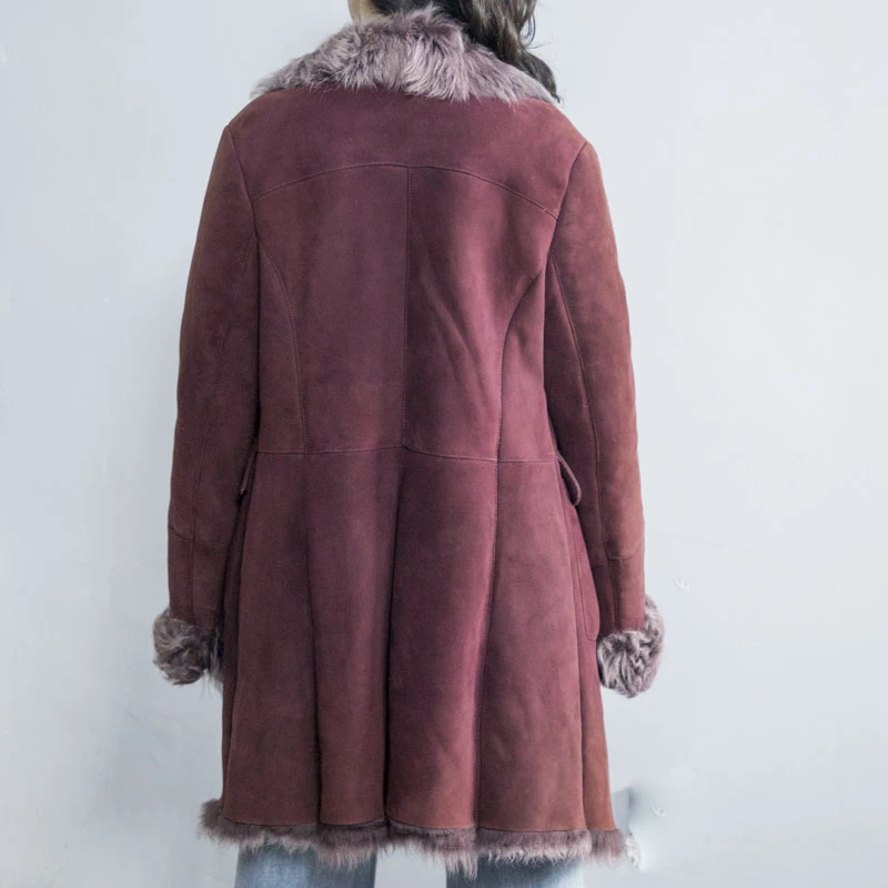 abrigo de mezcla de lana para mujer