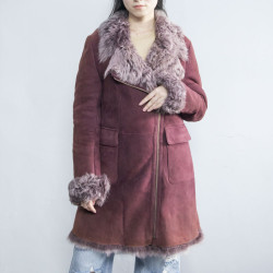 High Quality Women Suede Leather with Fur Coat | Fashion Design Women Leather Jacket Manufacturer