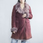 Cuir suédé de haute qualité pour femmes avec manteau de fourrure | Fabricant de veste en cuir pour femmes de conception de mode