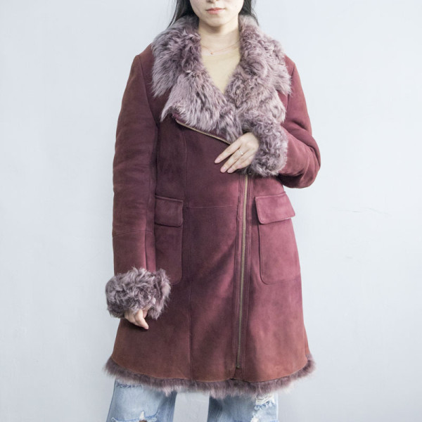 Hochwertiges Damen Wildleder mit Pelzmantel | Hersteller von Modedesign-Damenlederjacken