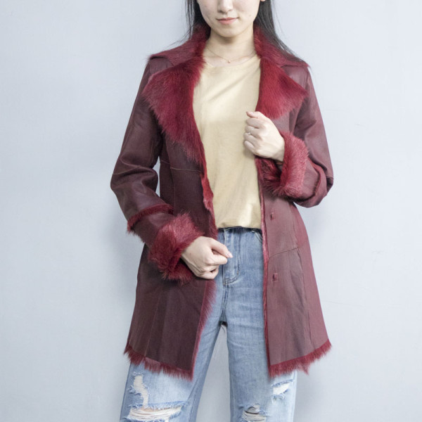 High Quality Women Leather with Fur Coat | Fashion Design Women Leather Jacket Manufacturer