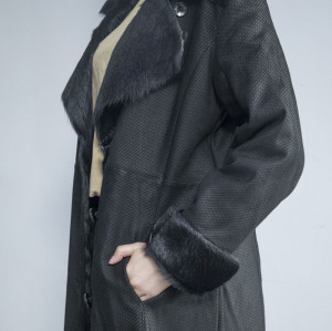 Venta caliente de cuero para mujer con abrigo de invierno de piel | Fabricante de chaqueta de cuero para mujer