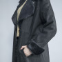 Vendita calda donna in pelle con cappotto invernale in pelliccia | Produttore di giacche in pelle da donna