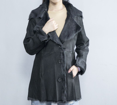 Hot Sale Women Leather with Fur Winter Coat |Women Leather Jacket Manufacturer