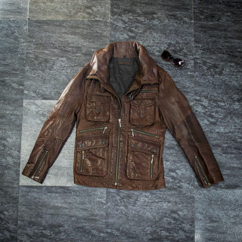 aviator jacket with patches