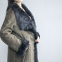 Beliebte Damen Wildleder mit Pelz Wintermantel | Hersteller von Lederjacken für Damen