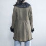 Cuero de gamuza de mujer popular con abrigo de invierno de piel | Fabricante de chaqueta de cuero de mujer
