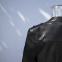 Chaqueta corta vendedora caliente del motorista de cuero negro de las mujeres|Fabricante popular de la chaqueta de cuero del diseño