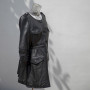 Chaqueta de cuero larga negra de las mujeres calientes de la venta|Fabricante de la chaqueta de cuero del diseño de moda
