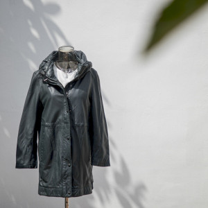 Abrigo de cuero largo negro de calidad superior para hombre|Fabricante de chaqueta de cuero de diseño de moda