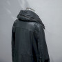 Hochwertiger schwarzer langer Ledermantel für Männer | Hersteller von Modedesign-Lederjacken