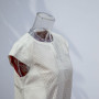 Robe en cuir à manches coupées blanches pour femmes populaires | Fabricant de vestes en cuir design de mode