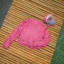Fashional Short Women's Pink Leather Biker Jacket | Fabricant de vestes en cuir de haute qualité