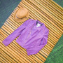Maßgeschneiderte kurze lila Leder-Bikerjacke für Damen | Hersteller von hochwertigen Lederjacken