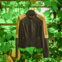 Hot Selling Short Women's Brown Leather Biker Jacket|High Quality Leather Jacket Manufacturer